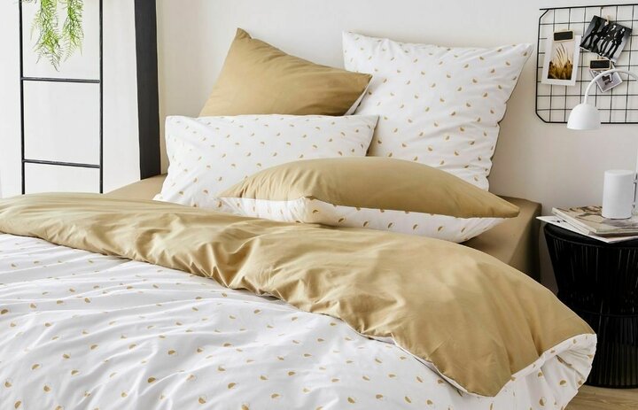 Sleepdown Parure de lit réversible avec Housse de Couette et taie d'oreiller Motif Floral Oriental Bleu Canard 135 x 200 cm 