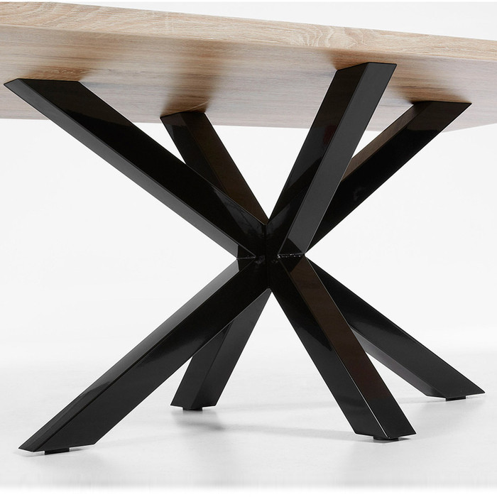 table salle a manger avec plateau bois MDF decor sonoma  modele Sirius