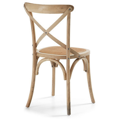 chaise bistrot en bois avec dossier croix wood bois
