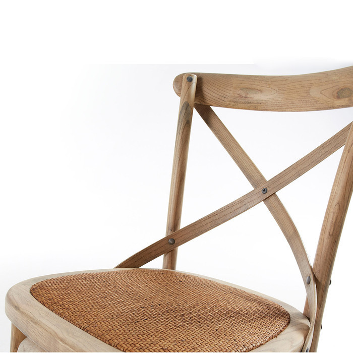 assise rotin chaise bistrot en bois wood blanc