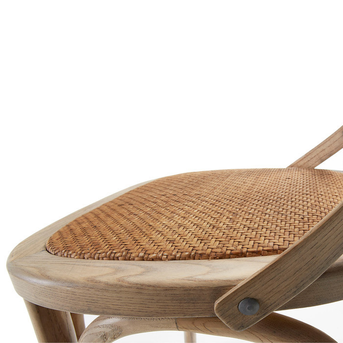 assise osier chaise bistrot en bois wood blanc