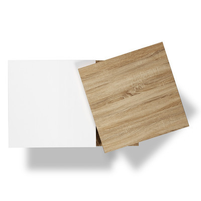 table amovible modele move coloris blanc et bois
