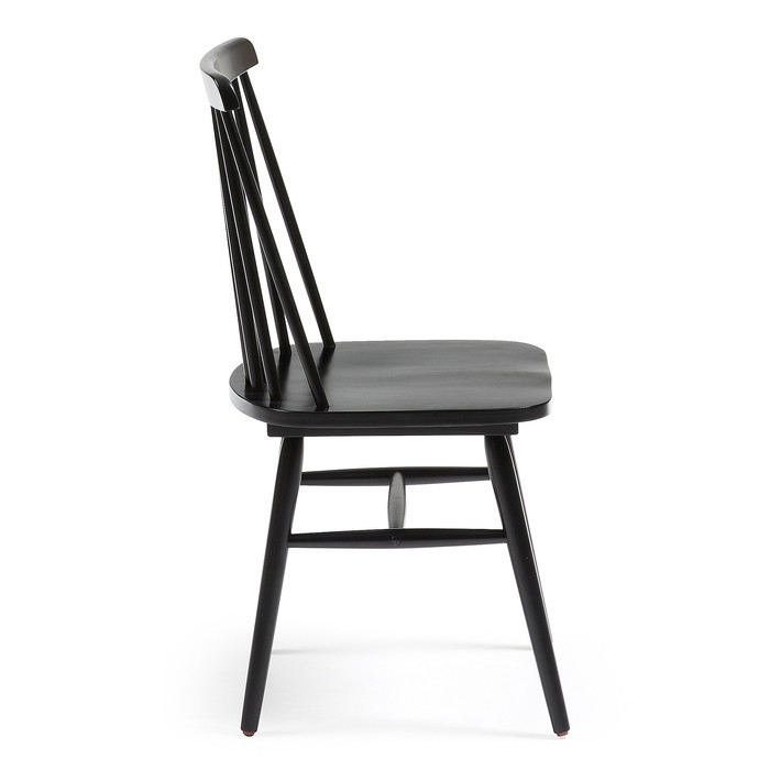 chaise de bistrot en bois coloris noir modèle louisy