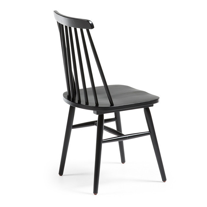 chaise en bois massif noir louisy