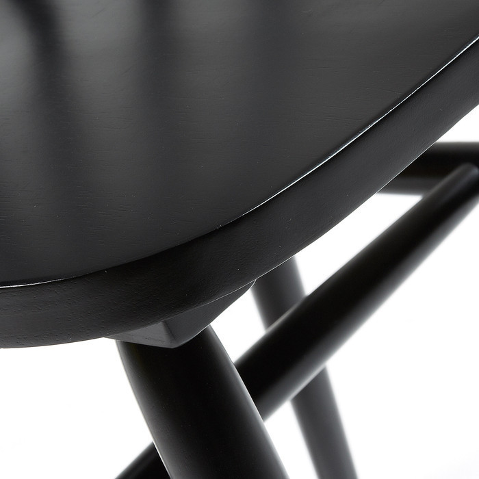 assise de la chaise en bois louisy noir