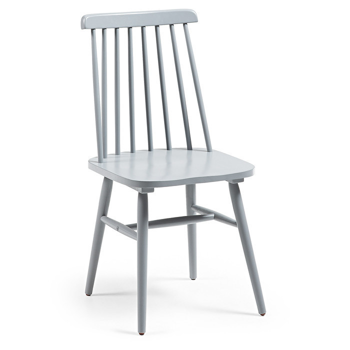 chaise en bois style bistrot coloris gris louisy