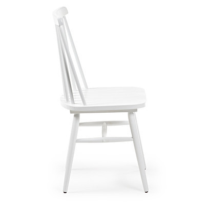 chaise de bistrot en bois coloris blanc modèle louisy