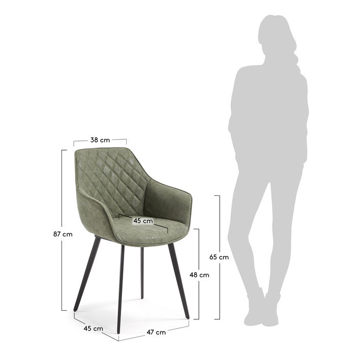 dimensions fauteuil jane vert