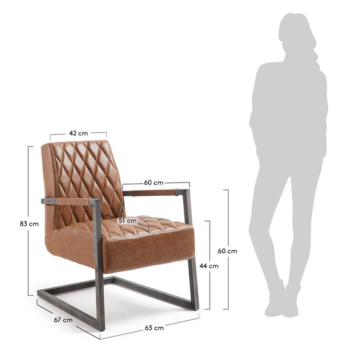 dimensions fauteuil metal andrew