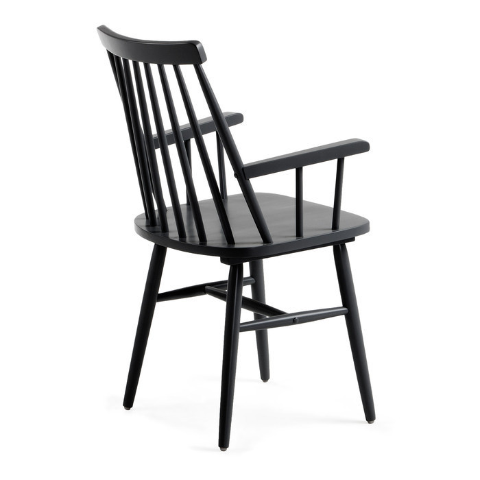 fauteuil de table en bois louisy noir