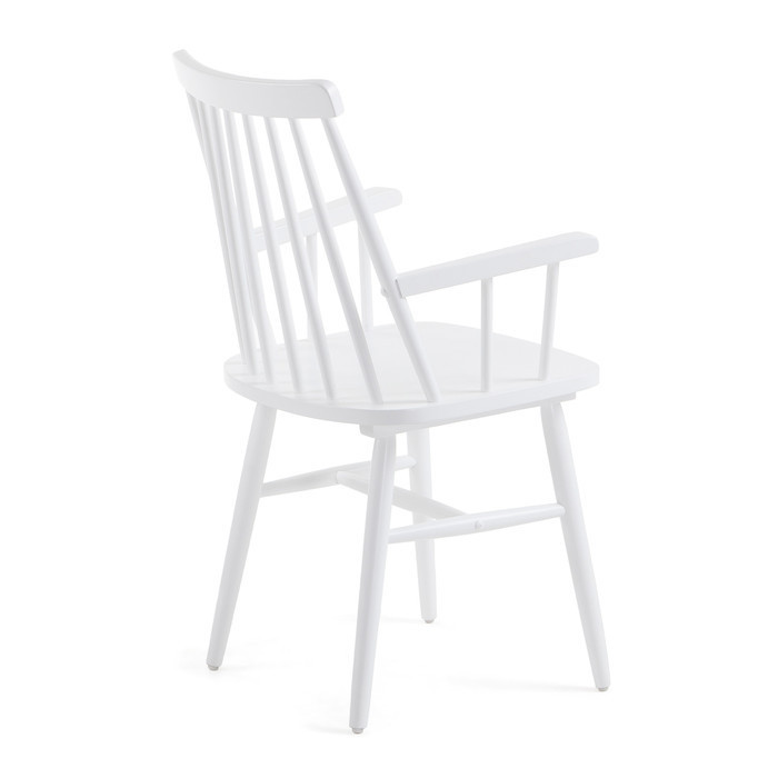fauteuil de table en bois louisy blanc