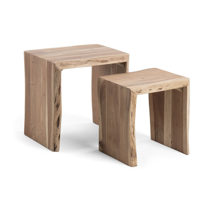 tables gigognes en bois d'acacia Fabrik