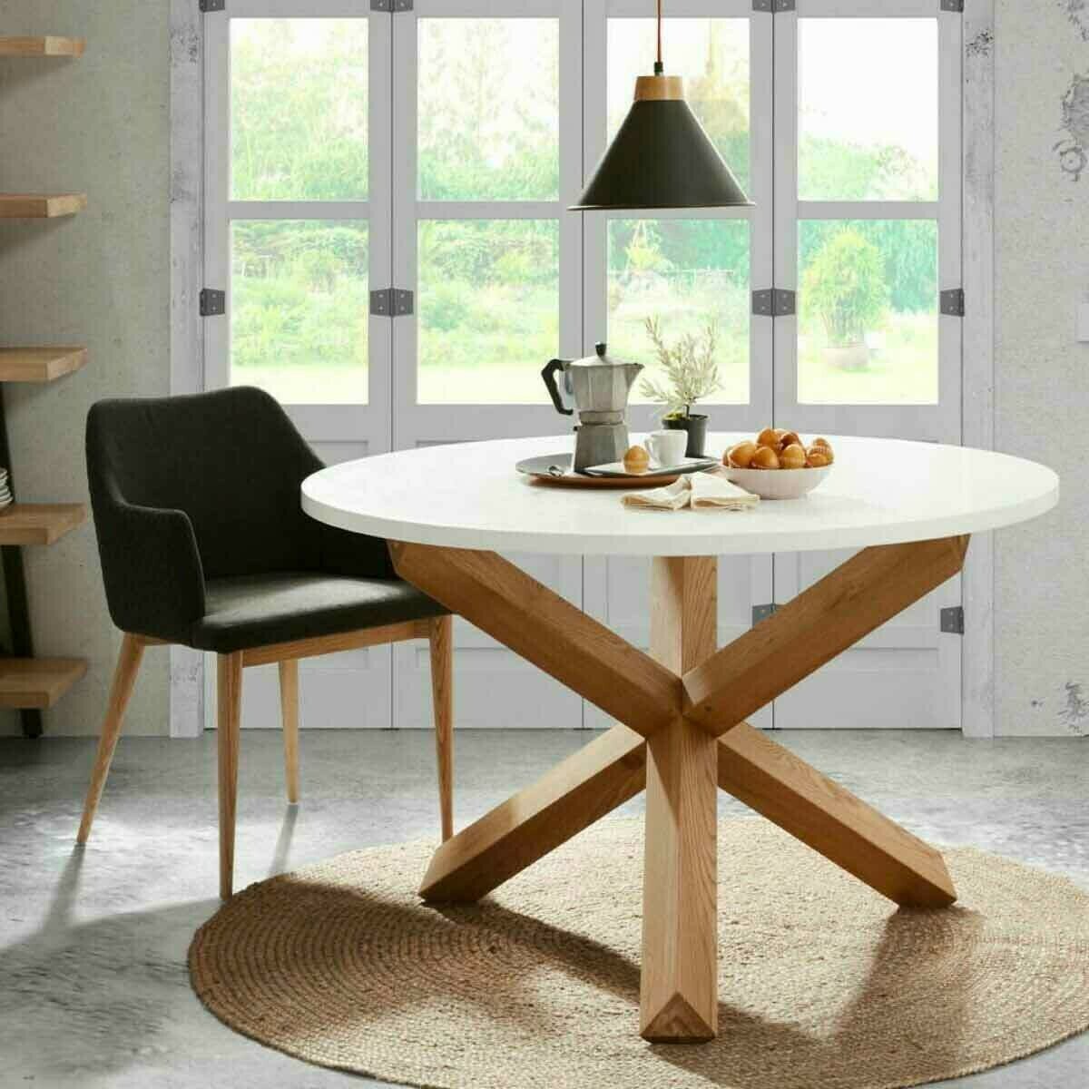table ronde en bois 