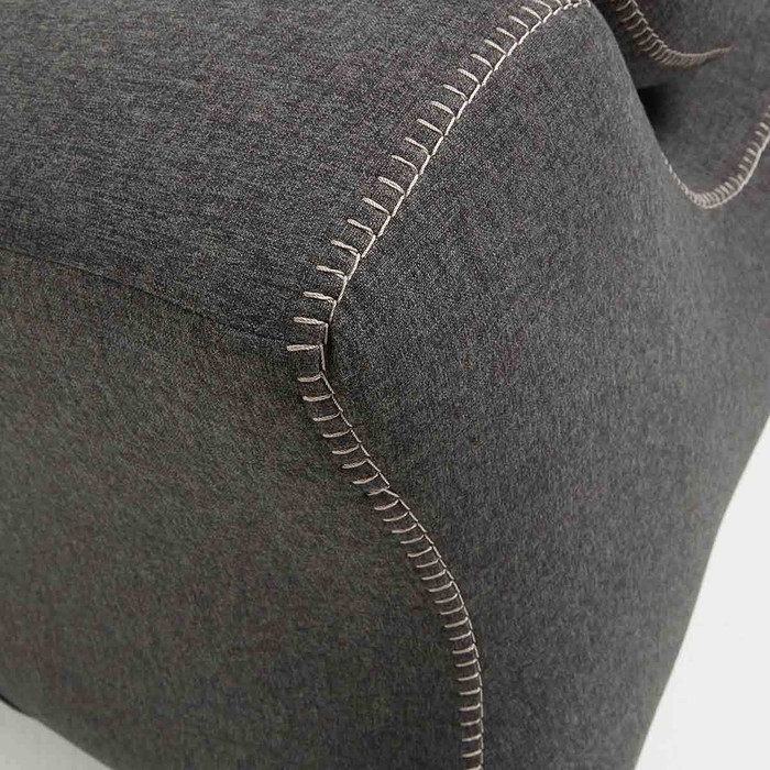 fauteuil en tissu design gris anthracite modele Auto détail