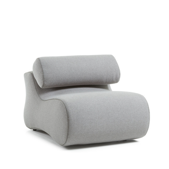 fauteuil en tissu design appui tete rabattable auto gris clair