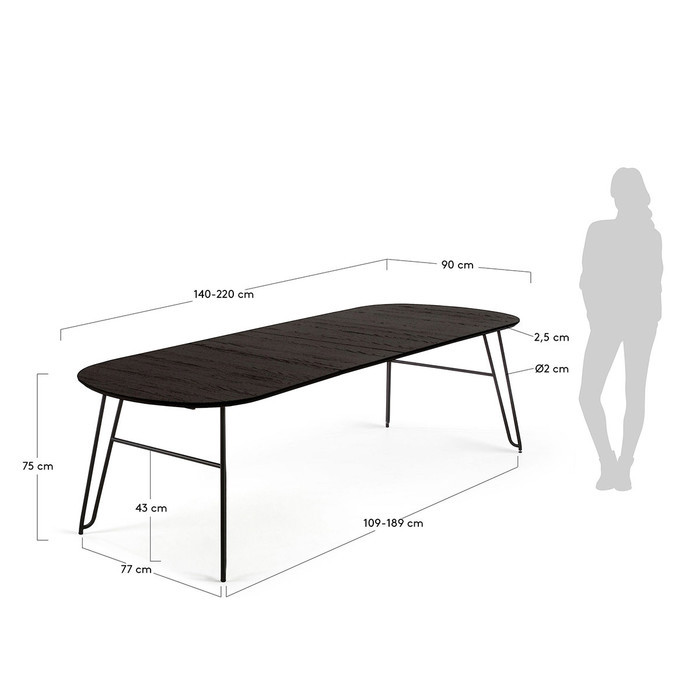 Dimensions de la table Cama