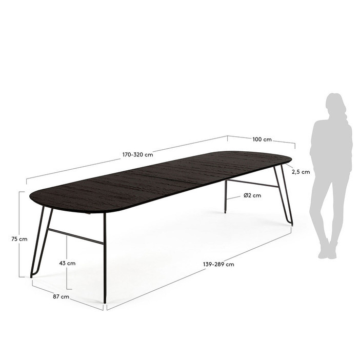 Dimensions de la table Cama 170cm