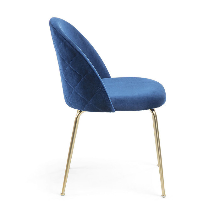 Chaise Zoom bleue et or
