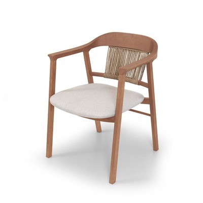 Chaise en bois avec tissus blanc