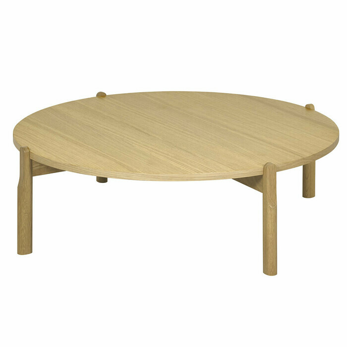 Table basse ronde Java en bois massif 