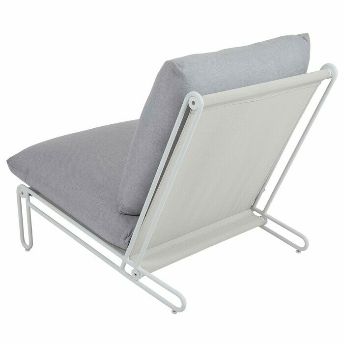 Dos du fauteuil Saint Tropez blanc et gris 