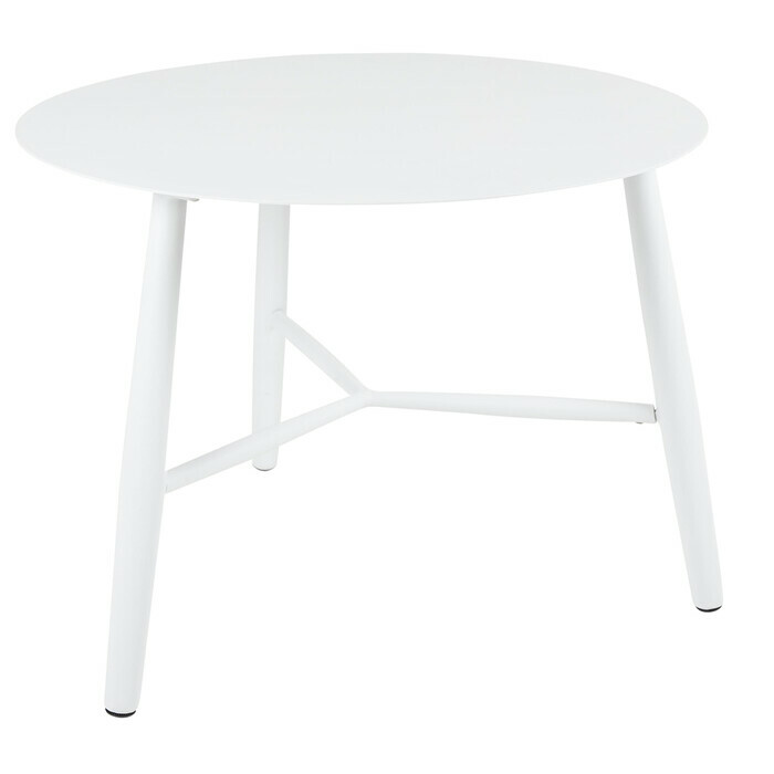 Table extérieure en métal blanc 