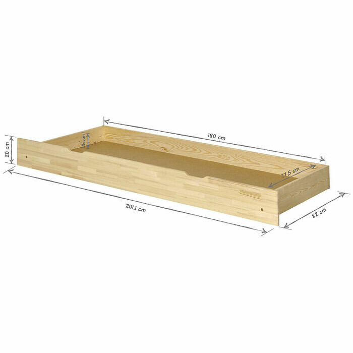 Dimension tiroir bois pour lit Neva