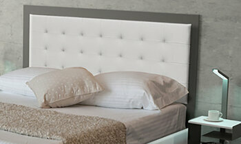 Tte de lit Brio Luxe blanc et gris 
