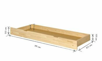 Dimension tiroir bois pour lit Lakota 