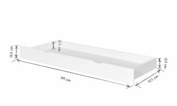 Dimension tiroir blanc pour lit Lakota 