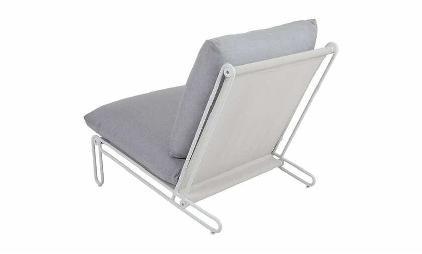 Dos du fauteuil Saint Tropez blanc et gris 