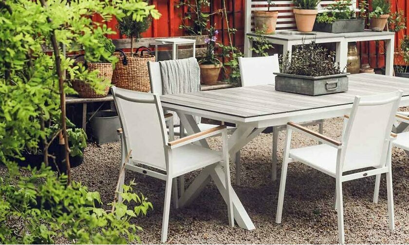 Table Extensible Lacanau rectangulaire en aluminium