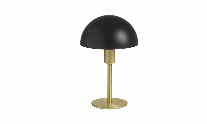 Lampe  Poser Teaupa coloris laiton et noir arbore un design moderne 