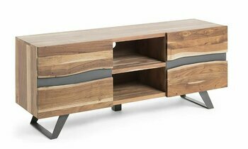 meuble tv industriel en bois d'acacia collection no