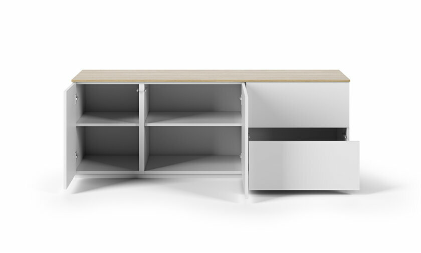 Meuble TV avec tiroirs Combray offre un espace de rangement gnreux